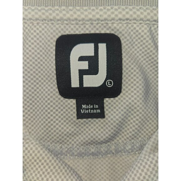 FootJoy Mens Light Gray Polo Shirt Large Golf Performance Wear - Picture 5 of 8